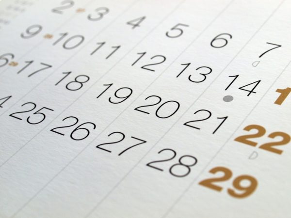 Dias úteis de da semana